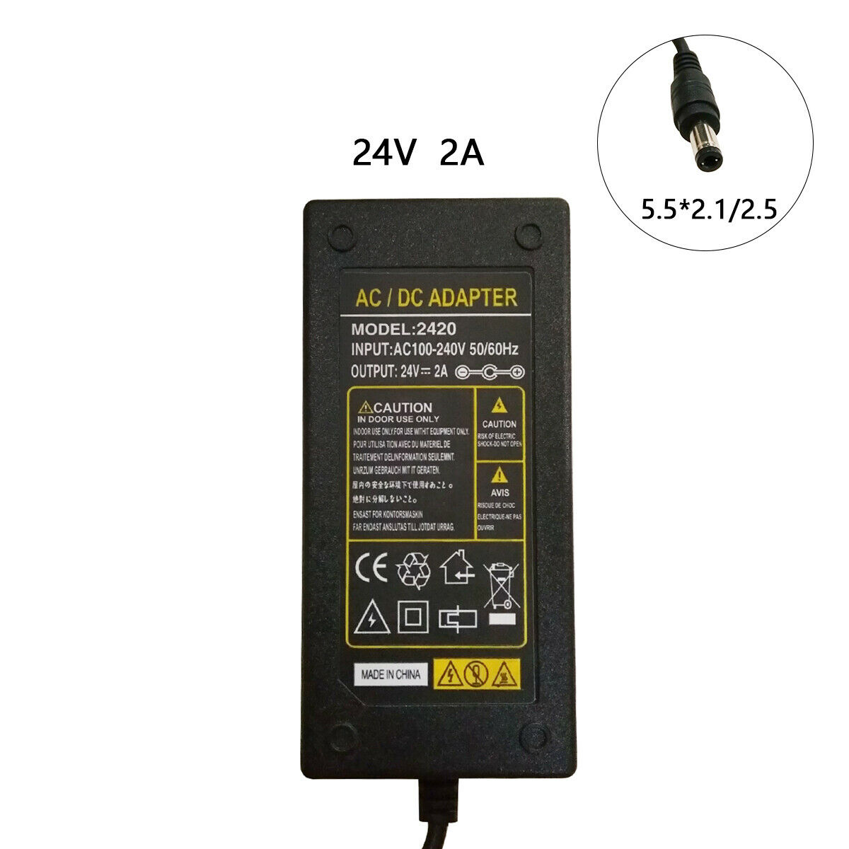 AC Adapter for Dymo 310 315 320 330 400 450 450 Label Turbo Printer 24V 2-3A NEW Country/Region of Manufacture: China AC Adapter for Dymo 310 315 320 330 400 450 450 Label Turbo Printer 24V 2-3A NEW Country/Region of Manufacture: China